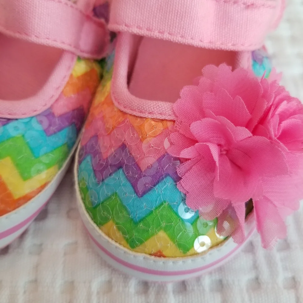 Stepping Stone Rainbow Sequin Infant Shoes